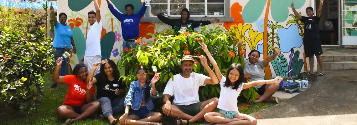 swe cp fresque artistique brian lamoureux et les enfants atelier solidaire